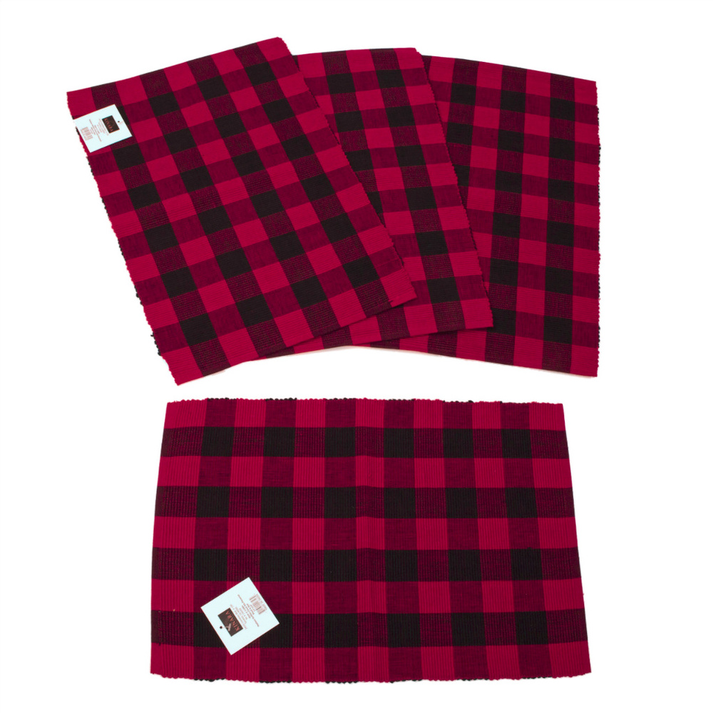 NWT Madison Buffalo Check Place Mats Set-4